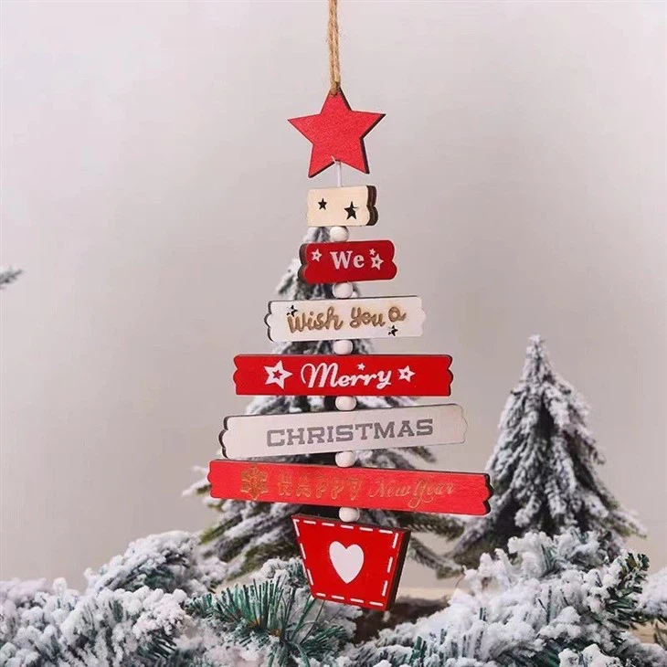 Wooden Hanging Christmas Decorations For Sale