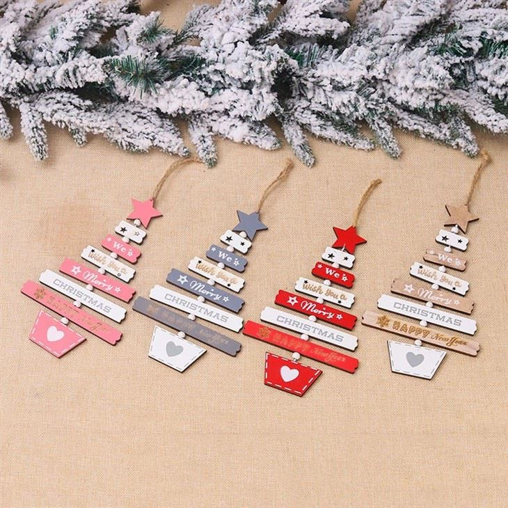 Wooden Hanging Christmas Decorations Supplier